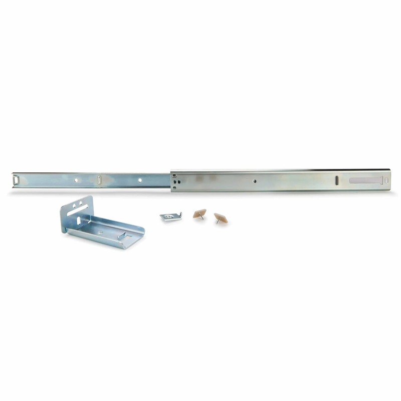 Center Mount Drawer Slide - Zinc - Length:18"